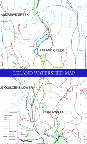 Map of Leland Watershed
